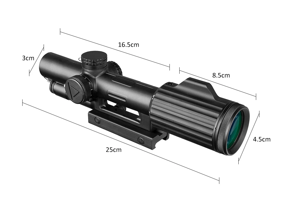 ACOG 1-6X24 крест концентрическая винтовка тактический прицел для винтовки для охоты оптическая боковая иллюминация R& G винтовка снайперская область