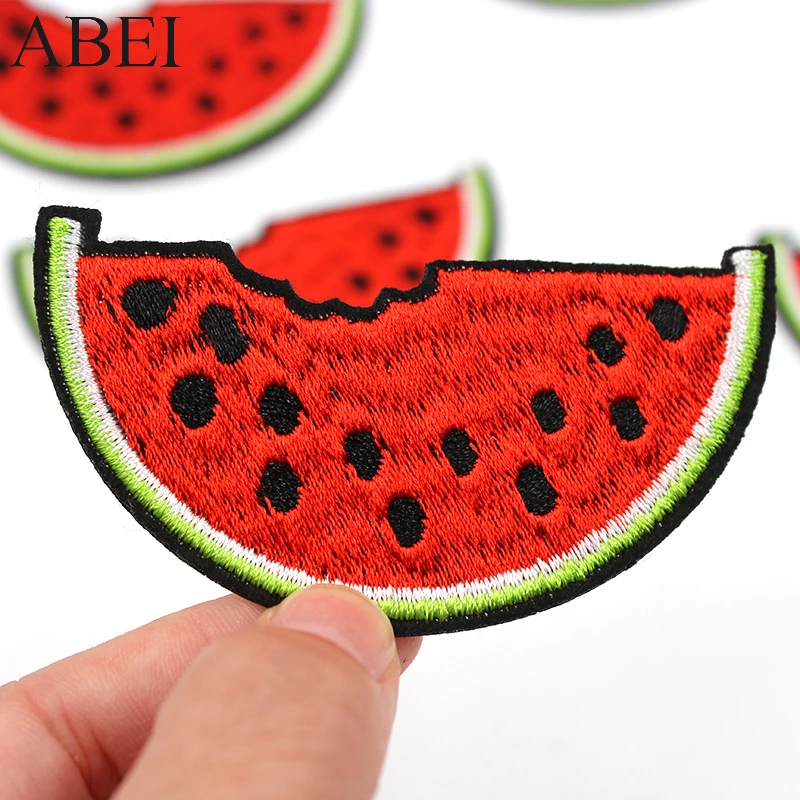 10pcs/lot Cartoon Watermelon Patches Diy Sewing Backpack Stickers Iron On Clothing Jeans Appliques Cute Fruits Appliqued Patch