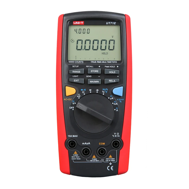 

Intelligent LCD True RMS Digital Multimeters UNI-T UT71E AC DC Volt Amp Ohm Modern Auto Range Multi Testers with USB Interface