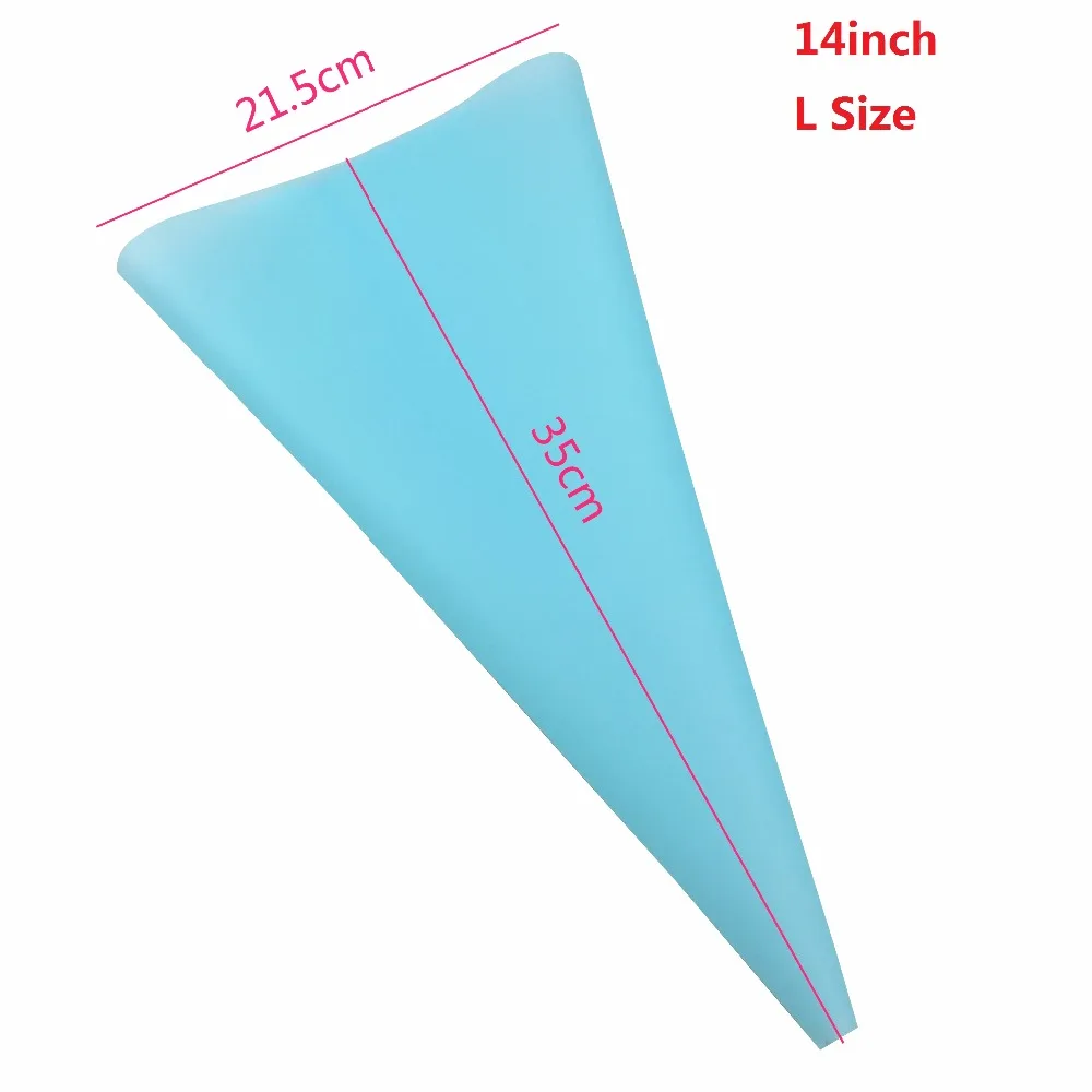 16 Silicone Icing Piping Cream Pastry Bag Large Piping Bag Big DIY Cake Decorating Tools 4pcs Iceing Bags Pastry Cake Tool