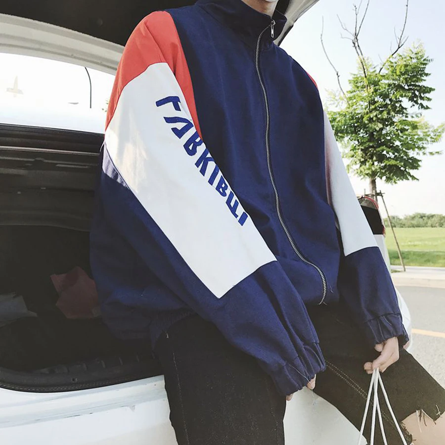 Бейсбольная куртка кэжуал Для мужчин хип-хоп Уличная Harajuku осеннее пальто Для мужчин ветровка Для мужчин куртки на молнии свободные куртки