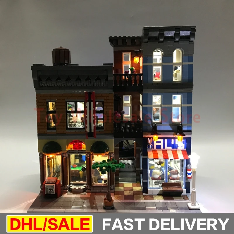 

LEPIN 15011 DIY LED Light MOC City Street Detective's Office House Model Building Blocks Set Bricks legoings toys Clone 10246