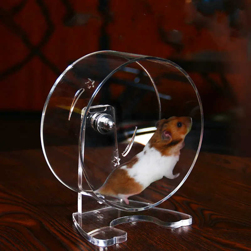 Transparent acrylic hamster wheel running treadmill wheel running large squirrel chinchilla