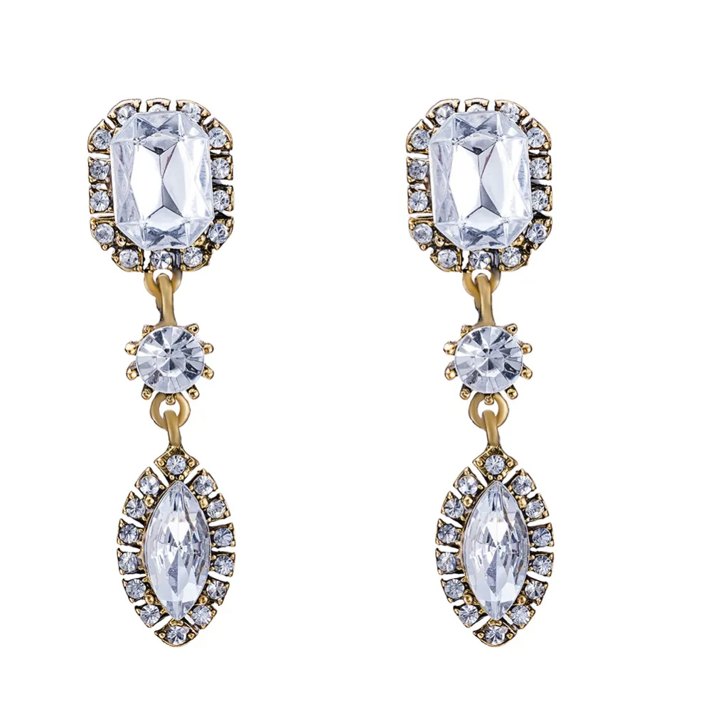 Retro Newest Ancient Bronze Plated Long Earrings For Woman Trinket