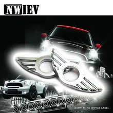 NWIEV дверной замок эмблема на крыло значок Interor автомобильные наклейки для Mini Cooper R56 R50 R53 F56 F55 R60 R57 земляк аксессуары