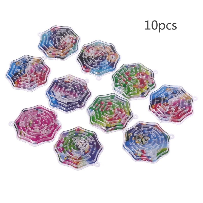 

10Pcs Magic Octagon Puzzle Speed Labyrinth Track Maze Toy For Children Kids Gift