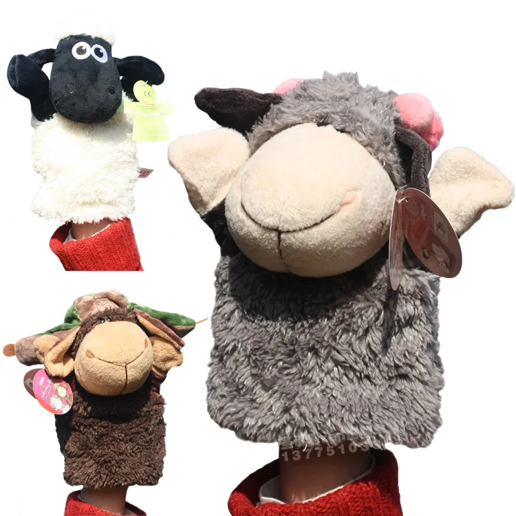 

1pc 25cm plush hand puppets nici Timmy Lucy sheep soft kindergarten performance pacify game story role infant stuffed toy