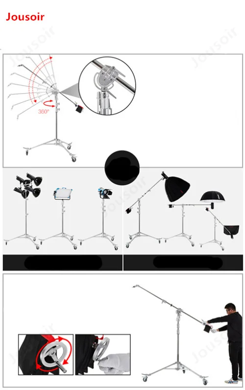 Сверхмощная Фотографическая световая стойка, пленка, коромысло, накладные световые рамки, съемка видео, кронштейн BM-300 CD15
