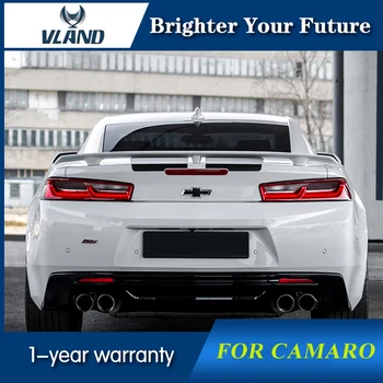 

LED Smoked Rear Lamps For Chevrolet 2016 2017 2018 Camaro Tail Lights Red&Smoked with moving Turn Signal DRL Reverse Light