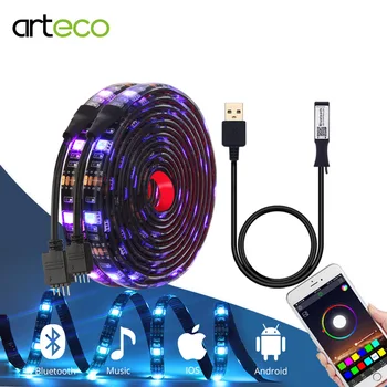 

Bluetooth Control USB Led Strip SMD 5050 RGB Led Strip Light USB Flexible Neon Light 50CM 1M 2M Full Kit For Led TV Backlight