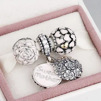 

Fits European Charms Bracelet And Necklace 925 Sterling Silver Charm Sets Sweet Mother Gift Beads For Women & Men Jewelry