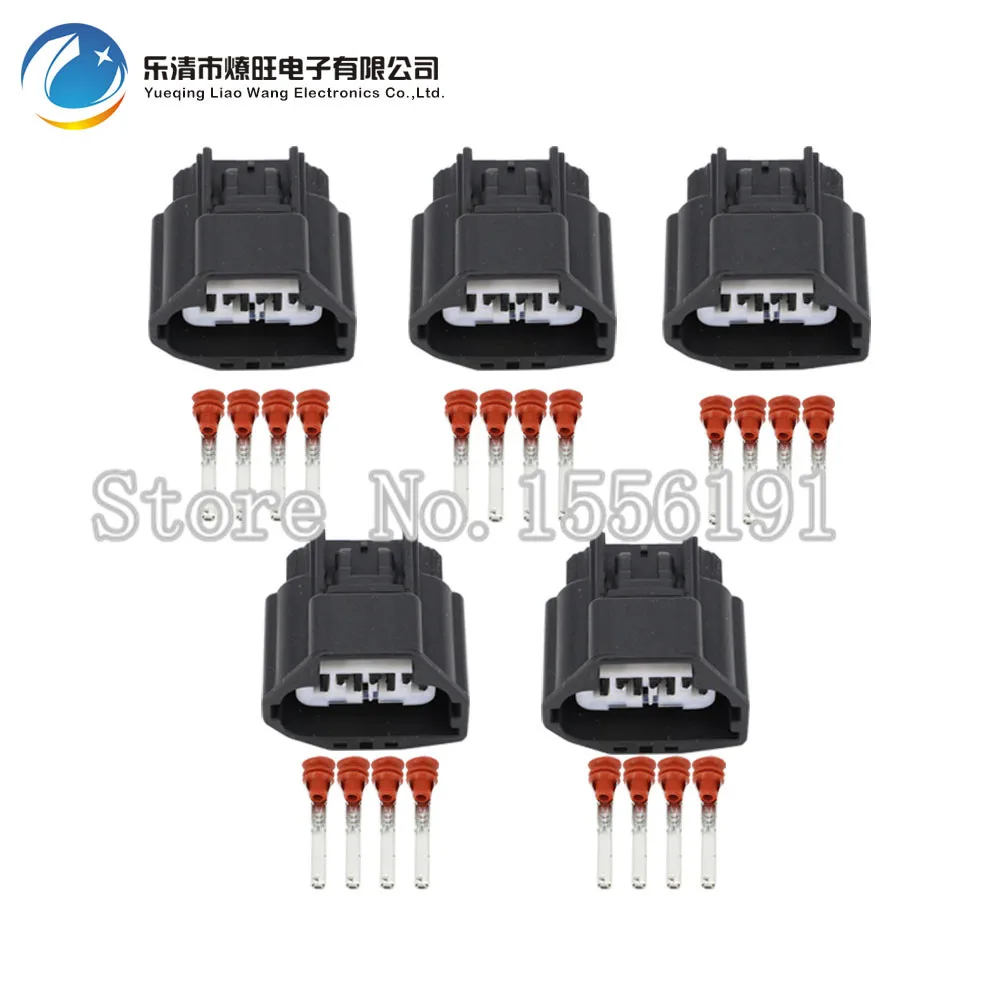 5PCS 4Pin Waterproof Car Terminal Blocks Wire Connectors Wire Harness