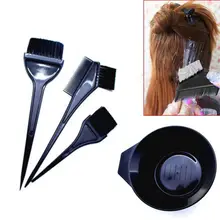 1 комплект прочный черный Пластик парикмахерские окраски волос Инструменты для укладки волос аксессуары для волос кисти, миска комбо для ухода за волосами