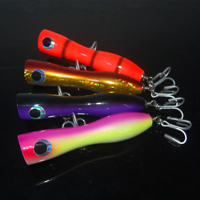 Big Game Fishing Lure Popper Bait 19cm 100g Sea Fishing Bait Handmade