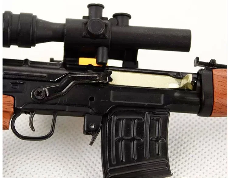 Cena 14 SVD karabin snajperski Alloy Metal Mini wojskowy pistolet zabawka figurka prezent dla dzieci nie może strzelać kolekcji