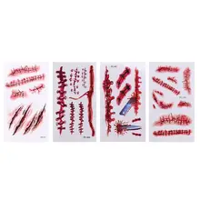 Водонепроницаемый Поддельные Татуировки Инструменты для укладки наклейки одноразовые тела Книги по искусству надписи Хэллоуин вечерние Водонепроницаемый поддельные татуировки наклейки