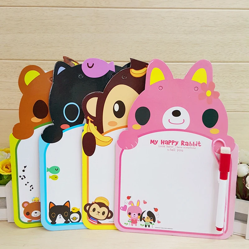 

Children's Animal Modeling Whiteboard Children's Writing Graffiti Message Board Cartoon Hanging Sketchpad Color Random