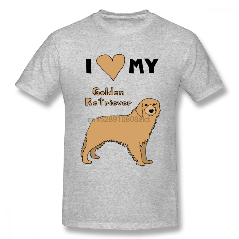 

I Heart My Golden Retriever Men T Shirt Fashion Atmosphere Plus Size O-neck Cotton Short Sleeve Mens T Shirts Fashion 2019