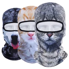 3D маски для лица с животными, модная зимняя маска для езды на велосипеде, лыжная шапка, зимняя Балаклава, маска с УФ-защитой, шапка, Прямая поставка