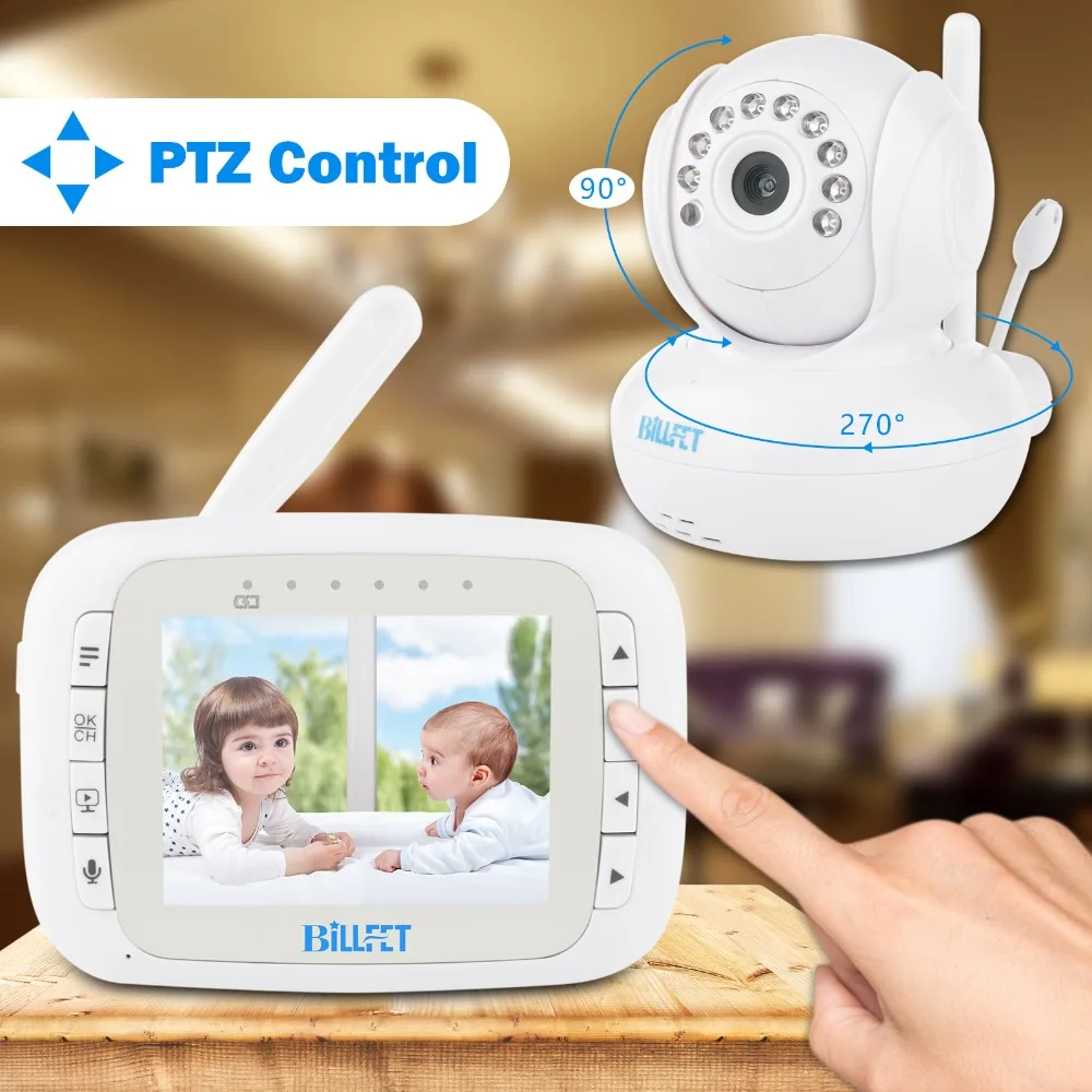 Murah 2.4G Hz Nirkabel Video Baby Monitor dengan Kamera IR Malam Visi Kamera BEBE Pan Tilt Remote Pengawasan Video Nanny bayi Cam