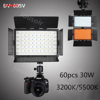 

FALCONEYES 30W DV-605V LED Photographic lamp DV camera LED exterior fill shooting infinity dimming light 3200/5600K CD50 T06