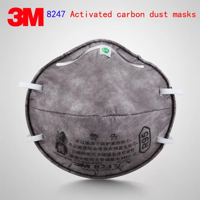 3M 8247 R95 respirator mask Activated carbon surface filter mask
