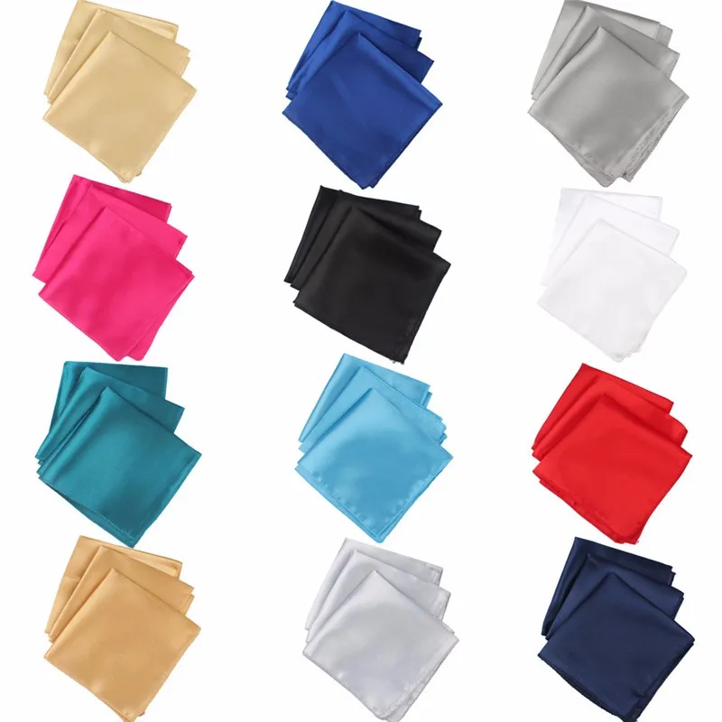 100Pcs Wedding Table Napkins 12" Square Pocket Handkerchief Satin Table Dinner Napkins for Wedding Decoration Accessories