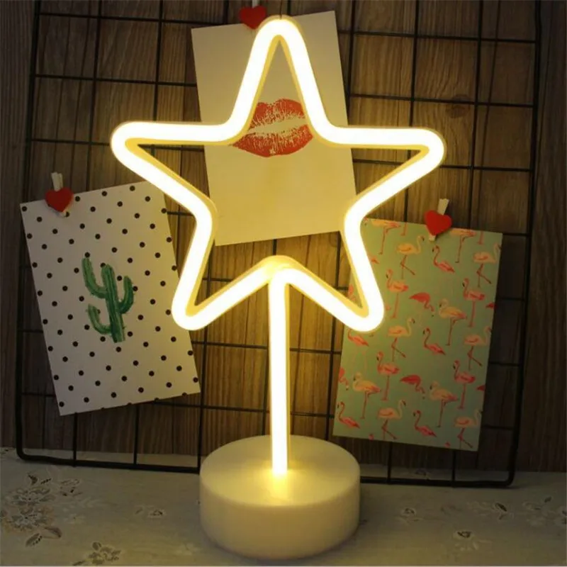 Neon Light Neon Sign Decoration LED Night Light Moon Flamingo Shape Colorful Desk Lamp for Indoor Wedding Illumination (7)