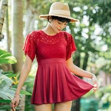 Женский купальный костюм Цельный купальник юбка стиль Маленькая грудь собрать вместе купальник женский большой размер сексуальный купальник