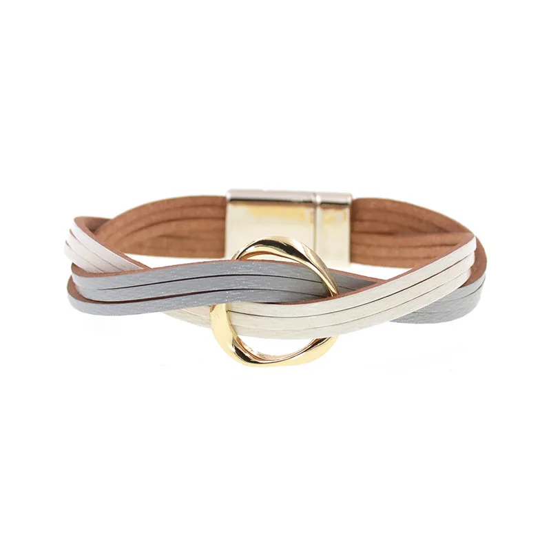 Bracelet Jewelry 18 Colors charm Leather Bracelets For Women & Men Multiple Layers wrap Bracelets Couple gifts fashion Jewelry