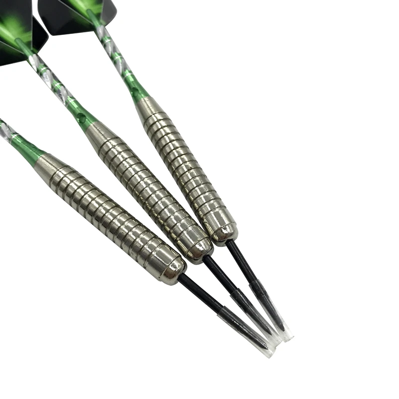 Yernea 3Pcs Steel Pointed Darts Indoor Sports Games 22g Standard Hard Darts Nickel Plated Iron Barrel AL Shafts Aurora Wing