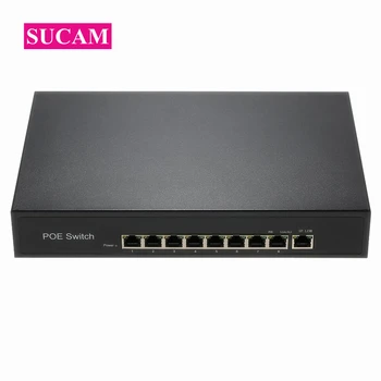 

SUCAM 8Channel 1+8 Ports POE Switch Injector Power Over Ethernet IEEE 802.3af Metal for POE IP Cameras with Power Supply