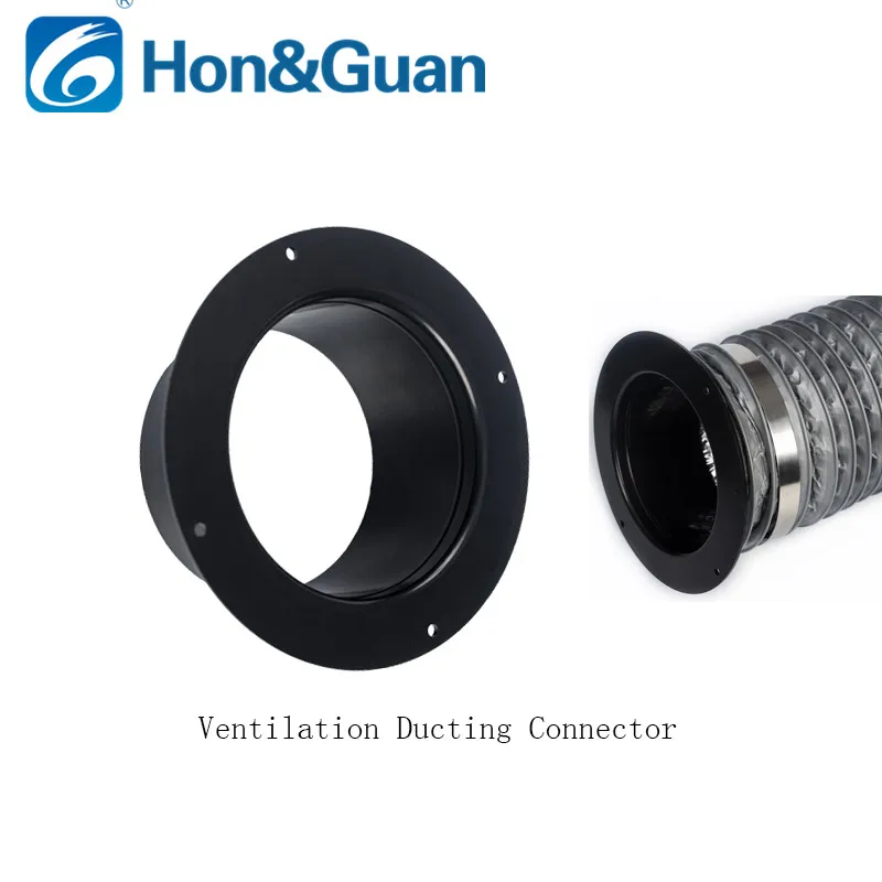 4~6 inch Ducting Outlet Exhaust Pipe Connector ABS Straight Pipe Flange Ventilation Ducting Connector for Exhaust Hose Vent Tube