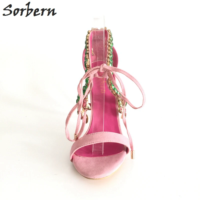 Roze Kristal Slingback Sandalen Vrouwen Bandjes Open Steentjes Teen bYv67gfy