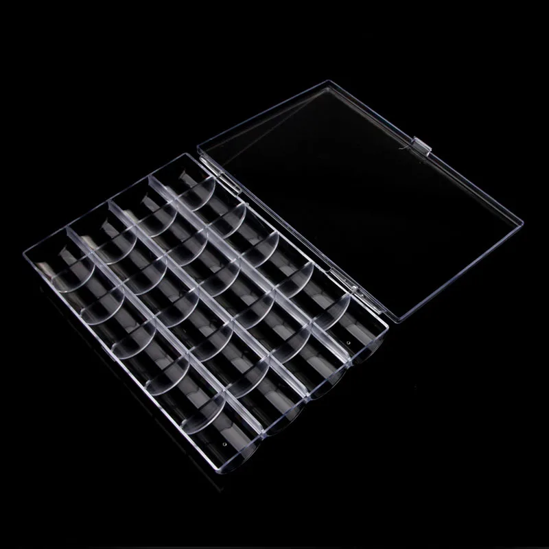 

24 Grids Transparent Jewelry Bead Ring Earring Storage Box Acrylic Container New Y4QB