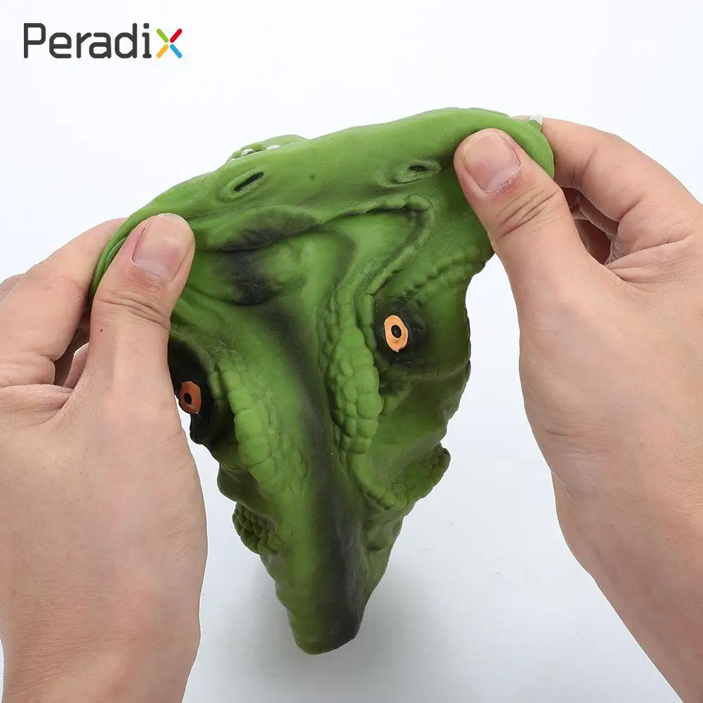 

Dinosaur Toy Gloves Head Hand Puppet Dinosaur Hand Puppet Party Entertainment Fearsome Relax Realistic Toy Tpr Pranks Cool