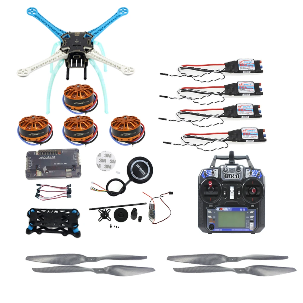 Мультикоптер APM2.8 DIY GPS Дрон 500 мм с двигателем кв 30A ESC 6-канальный 9CH передатчик без