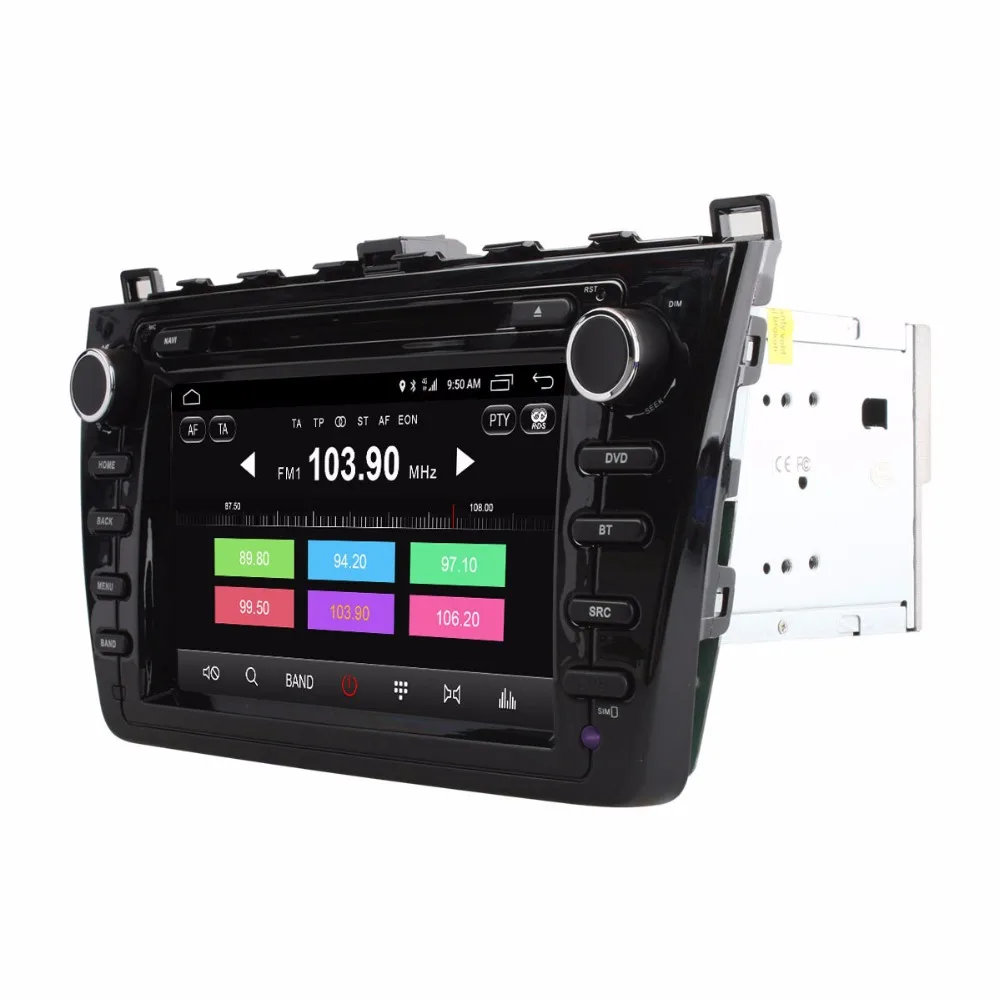 Cheap Quad Core Android 6.0 Car DVD Player For Mazda 6 Ruiyi Ultra 2008 2009 2010 2011 2012 4G Wifi Radio Stereo GPS 2GB RAM Bluetooth 3