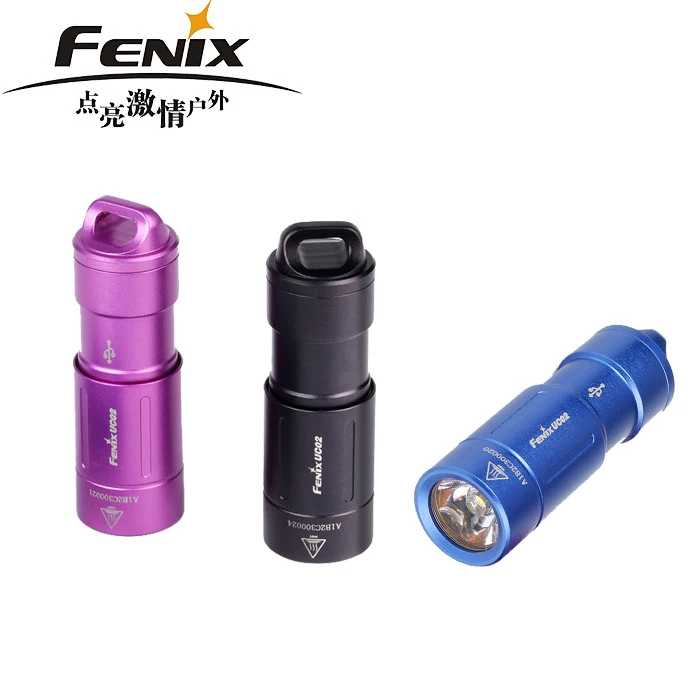 

New Fenix UC02 Cree XP-G2 S2 white light LED 130 lumens USB 10180 rechargeable keychain flashlight