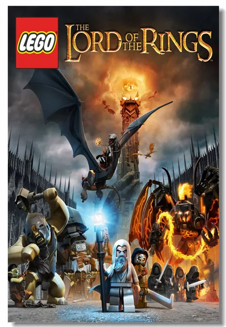 Custom Canvas Wall Decor Lego Lord Of The Rings Poster The Hobbit