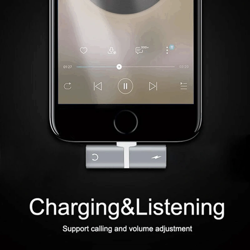 Двойной 4 в 1 для Lightning адаптер зарядки для iPhone 8 Plus X IOS 10 11 12 зарядное устройство сплиттер для наушников адаптер конвертер