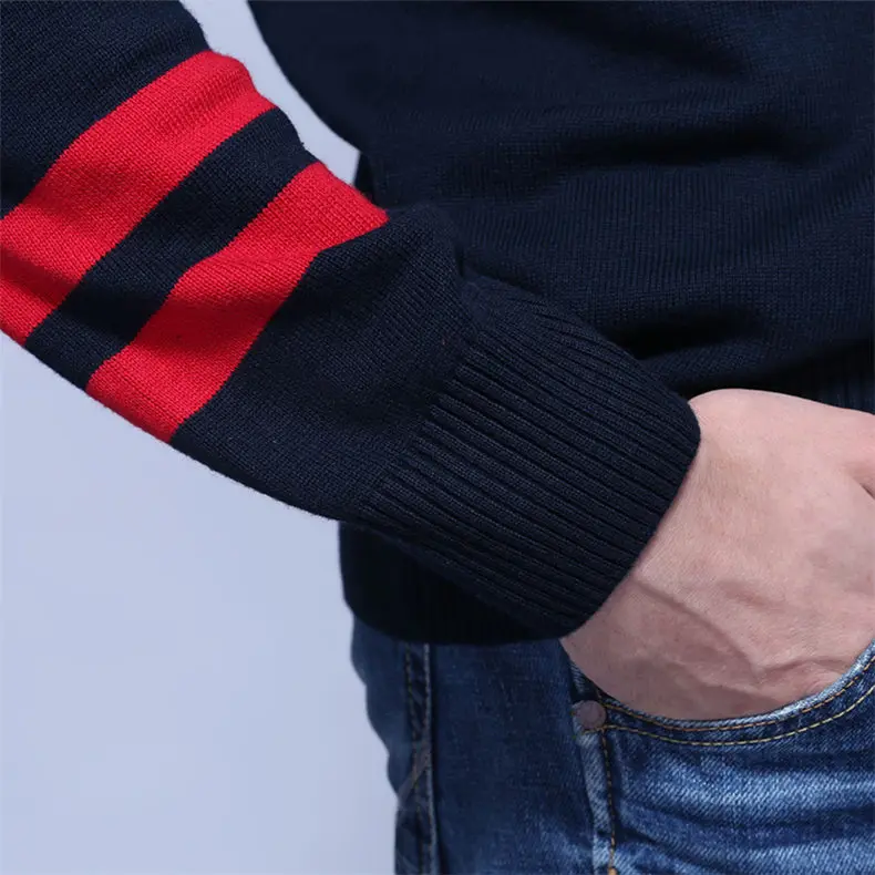2018 New Zipper Sweater Men Spring Male Pullover Thick Cotton Knitted MuLS Brand Sweater Jumper Autumn Black Top Plus Size M-3XL-06