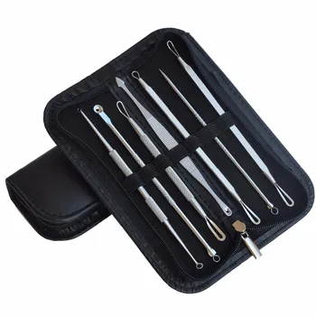 

MABOX Stainless Steel 7 Pcs/ set Acne Blemish Remover Cleaner Needle Pimple Spot Extractor Makeup Facial Face Cleaning Tools