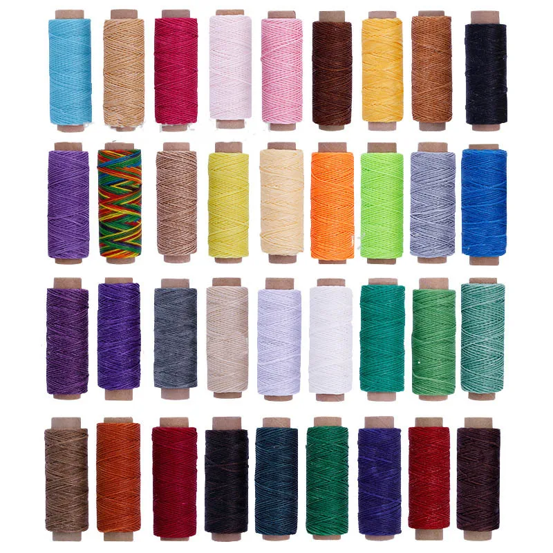 

36 color 150D Leather Sewing Wax Thread Hand Stitching Cord Craft DIY Leather Tools Sewing Craft Leather Special Flat Waxed line