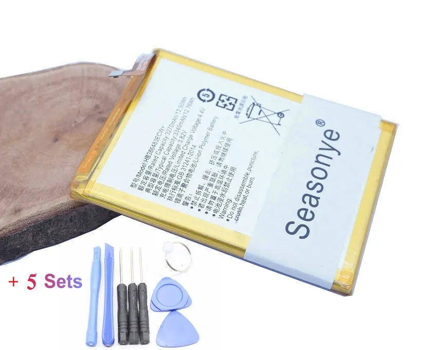 Seasonye 5pcs x HB386483ECW+ 3270mAh Replacement Battery + Tools For Huawei honor 6X G9 Plus G9Plus Maimang 5 MLA-AL00 MLA-AL10 | Мобильные