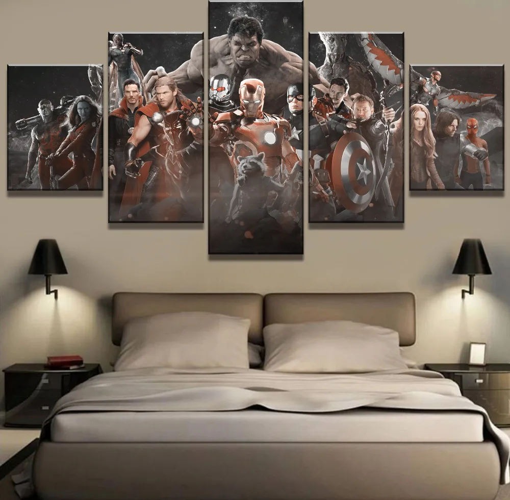 

Framework 5 Piece Canvas Avengers Infinity War Cuadros Decoracion Paintings on Canvas Wall Art for Home Decorations Wall Decor