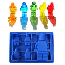 Новые поступления 5x Силиконовые Робот Ice Mold Инструменты для мороженого Цвет синий Формы для мороженого Силиконовые формы торта Цвет Синяя