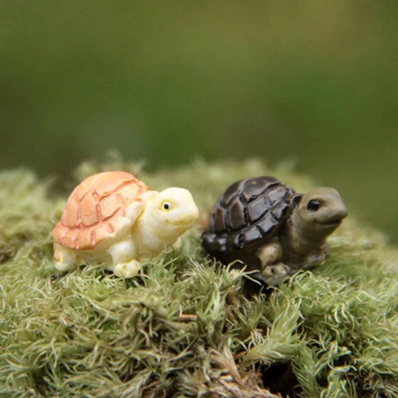 

Zakka Groceries Kawaii 2 Style Cute Resin Tortoise PVC Figures Toy Children DIY Creative Micro Garden Landscape Decoration Props