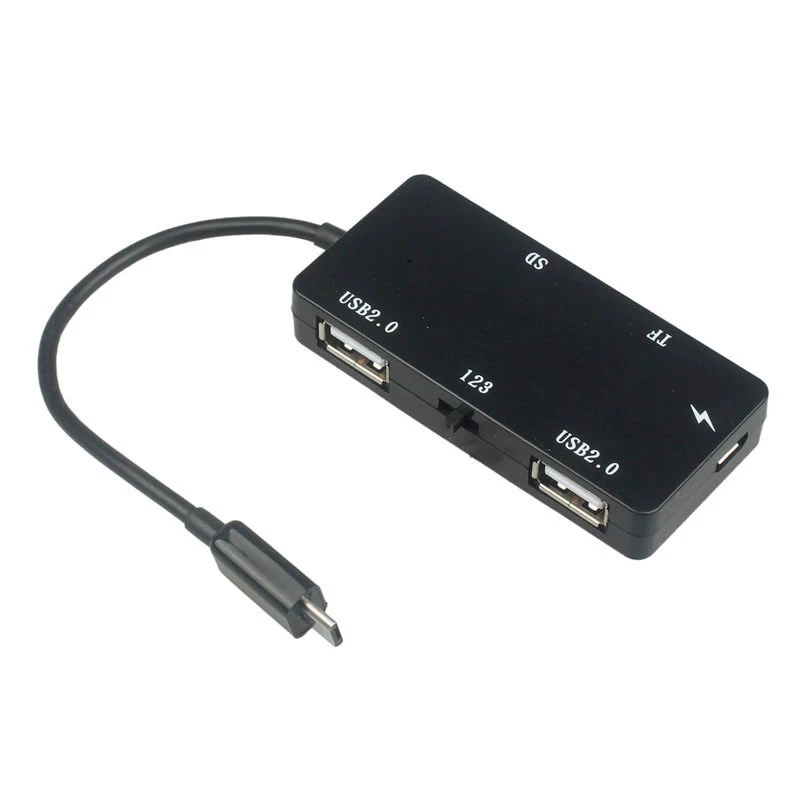 

Malloom 2018 Micro Usb Otg Charge Hub+Card Reader Adapter For Smartphone Tablet For Windows 98/Me/2000/Xp/7/8 Mac Os Android 1Pc