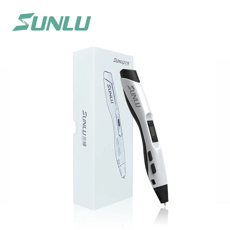 SUNLU SL-300A интеллектуальная 3d Ручка с контролем скорости и регулируемой температурой для взрослых 3d Ручка - Цвет: SL-300A-White